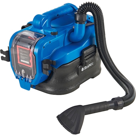 Global Industrial Battery Powered HEPA Wet/Dry Vacuum w/ Air Inflate Adapter, 2 Gallon Cap. 641808